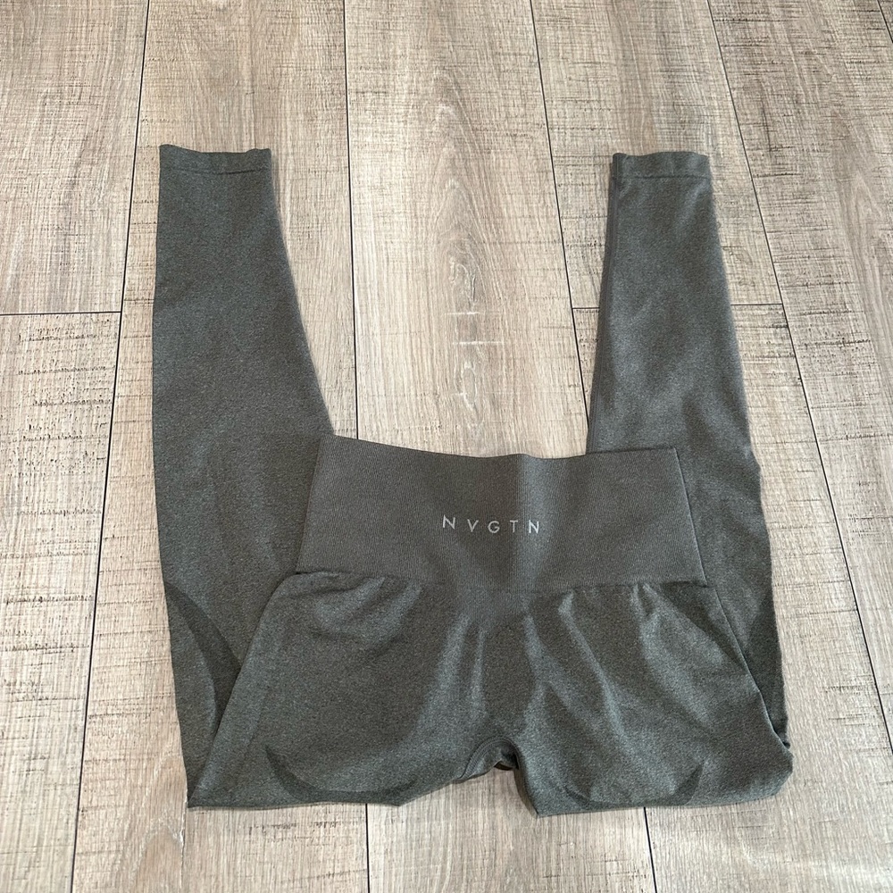 NVGTN Khaki Green Contour Seamless Leggings Size S